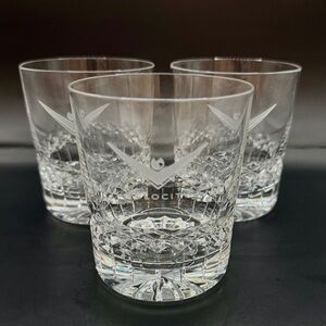 Velocity Global Crystal Whiskey Glasses - Legacy Logo DOF Tumblers Set of 3
